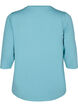 Workout top with 3/4 sleeves, Blue, Packshot image number 1