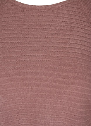 Knit blouse with texture and round neckline, Rose Taupe, Packshot image number 2