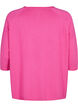 Viscose knitted blouse with 3/4 sleeves, Raspberry Rose, Packshot image number 1