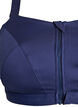 Sports bra with front closure and high support, Blue, Packshot image number 2