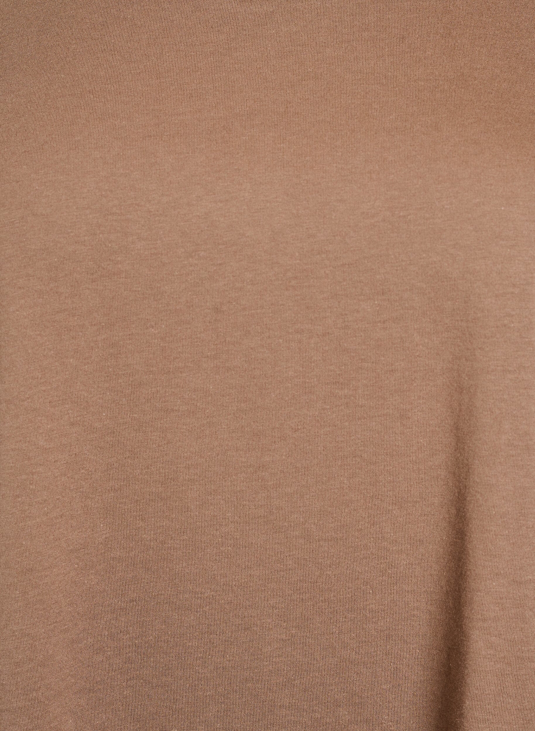 Zizzifashion Short sleeved cotton blend t-shirt, Brown, Packshot image number 2