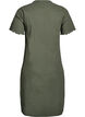 Knee-length T-shirt dress in ribbed jersey, Green, Packshot image number 1