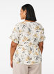Blouse in linen and viscose with a V-neck and button fastening, White, Model image number 2