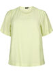 Blouse with half-length sleeves in viscose, Lily Green, Packshot image number 0