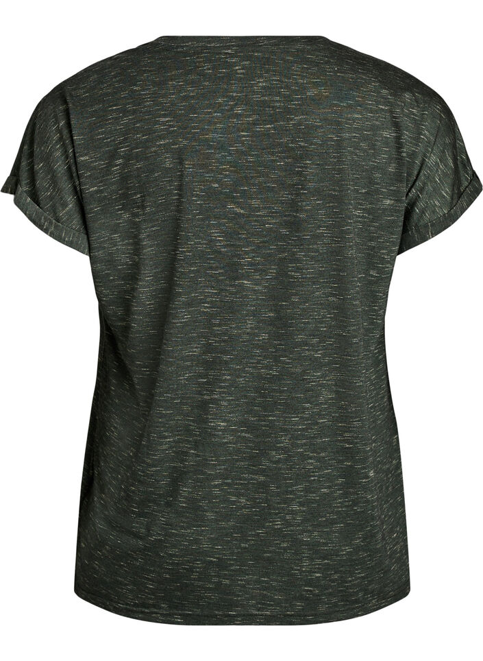 Loose workout t-shirt with short sleeves, Green, Packshot