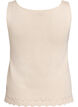 Sleeveless knitted top with scallop edge, Sandshell, Packshot image number 1