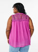 Sleeveless party top with crochet, Purple, Model image number 2