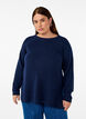 Knitted blouse with round neck, Naval Academy Mel., Model image number 0