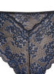 G-string with contrast-coloured lace, Black w Blue , Packshot image number 2