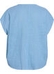 Loose blouse with cap sleeves, Blue, Packshot image number 1