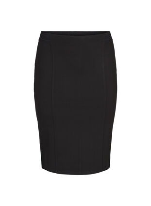 Close-fitting, viscose mix skirt, Black, Packshot image number 0
