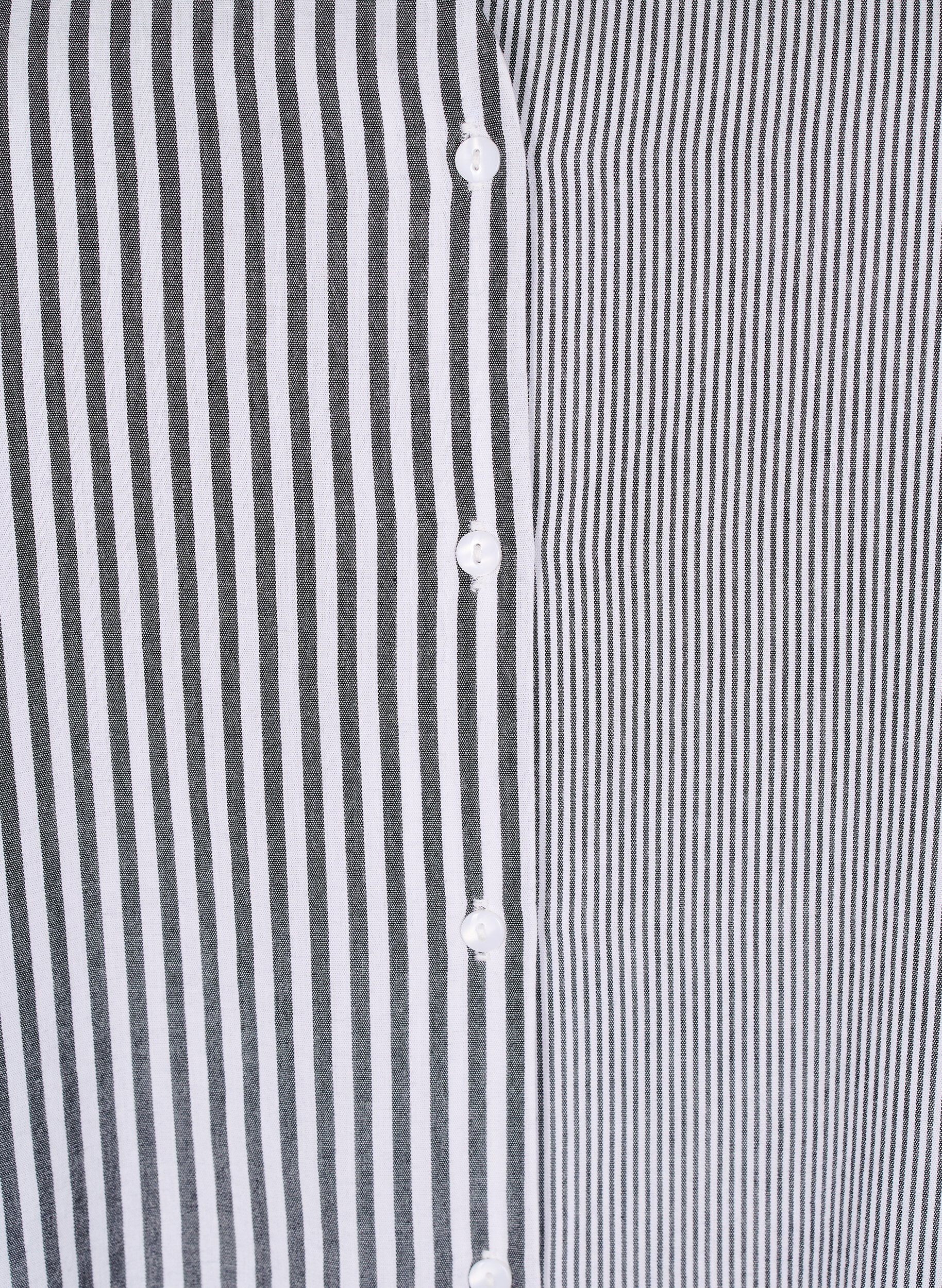 Zizzifashion Checked tunic with 3/4 sleeves, Black, Packshot image number 2