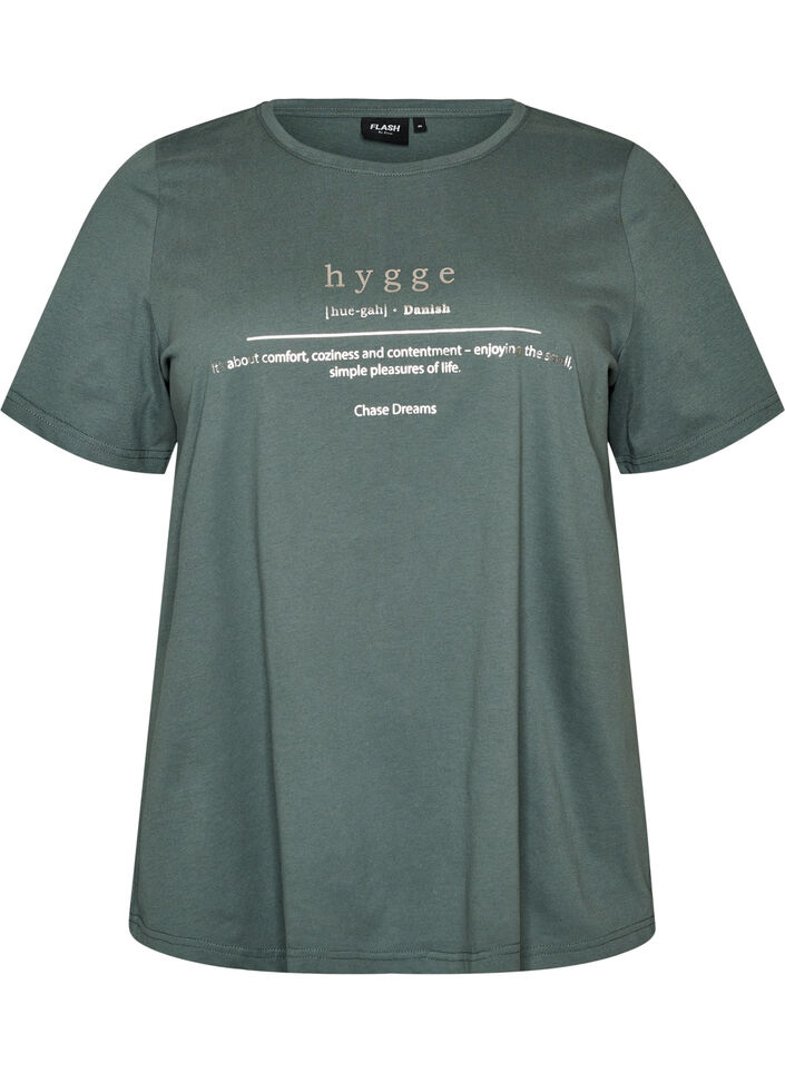 T-shirt with motif, Green, Packshot image number 0