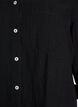 Shirt in linen and viscose with 3/4 sleeves, Black, Packshot image number 2