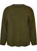 Loose knit sweater with prominent seams, Green, Packshot image number 0