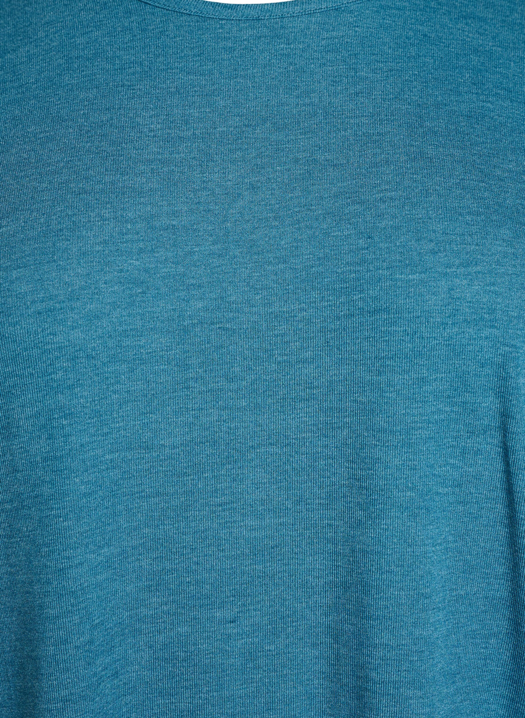ZizzifashionJersey blouse with 3/4 sleeves, Blue, Packshot image number 2