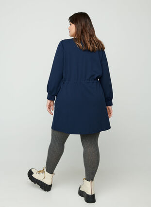 Long-sleeved tunic with pockets, Navy Blazer, Model image number 1