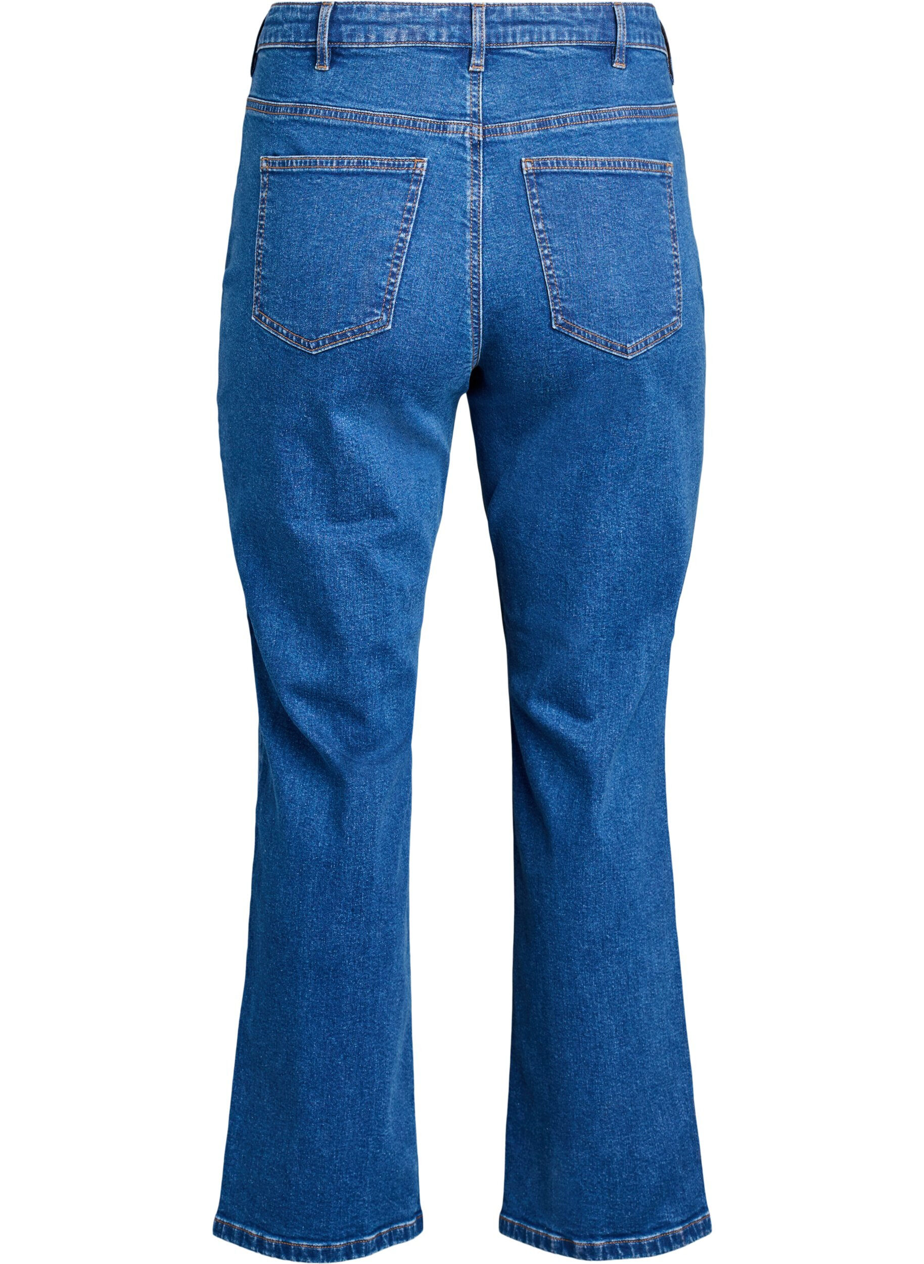 Zizzifashion High-waisted Gemma jeans with a regular fit, Blue, Packshot image number 1