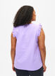 Sleeveless cotton top with ruffles, Purple, Model image number 2