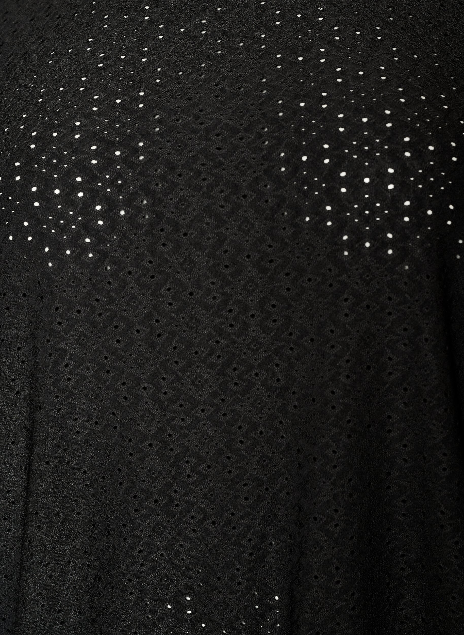 Zizzifashion Blouse with eyelet embroidery and balloon-effect, Black, Packshot image number 2