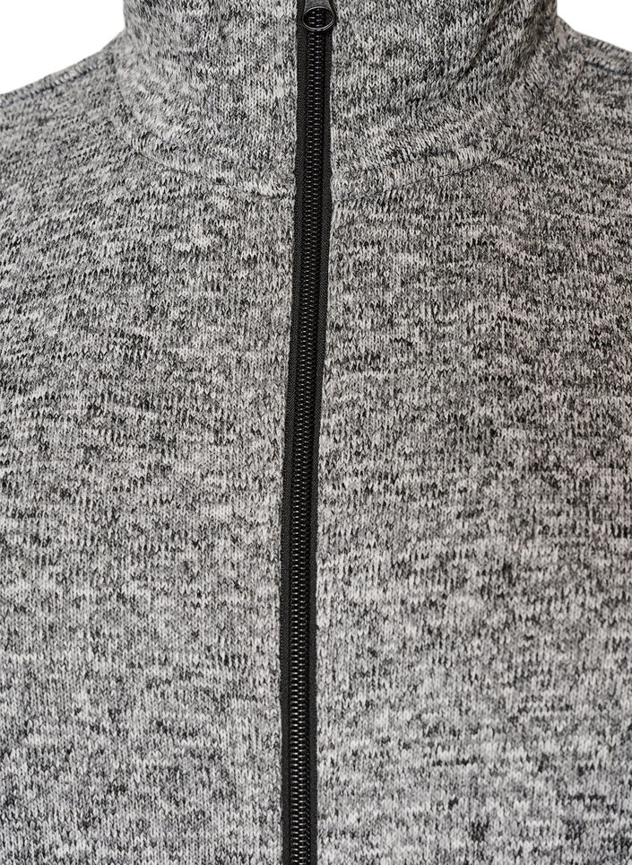 Training cardigan with contrast panels and a high collar, Dark Grey, Packshot image number 2