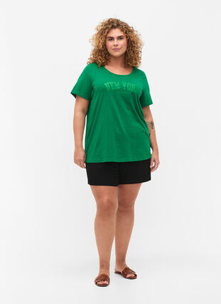 Cotton t-shirt with text print, Jolly Green W. New, Model image number 2