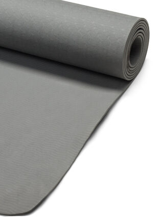 3 mm exercise mat with a carrying strap, Dark Shadow, Packshot image number 2
