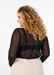Solid coloured mesh blouse, Black, Model image number 2