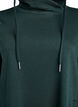 Short sweatshirt dress with high collar and pockets, Green, Packshot image number 2