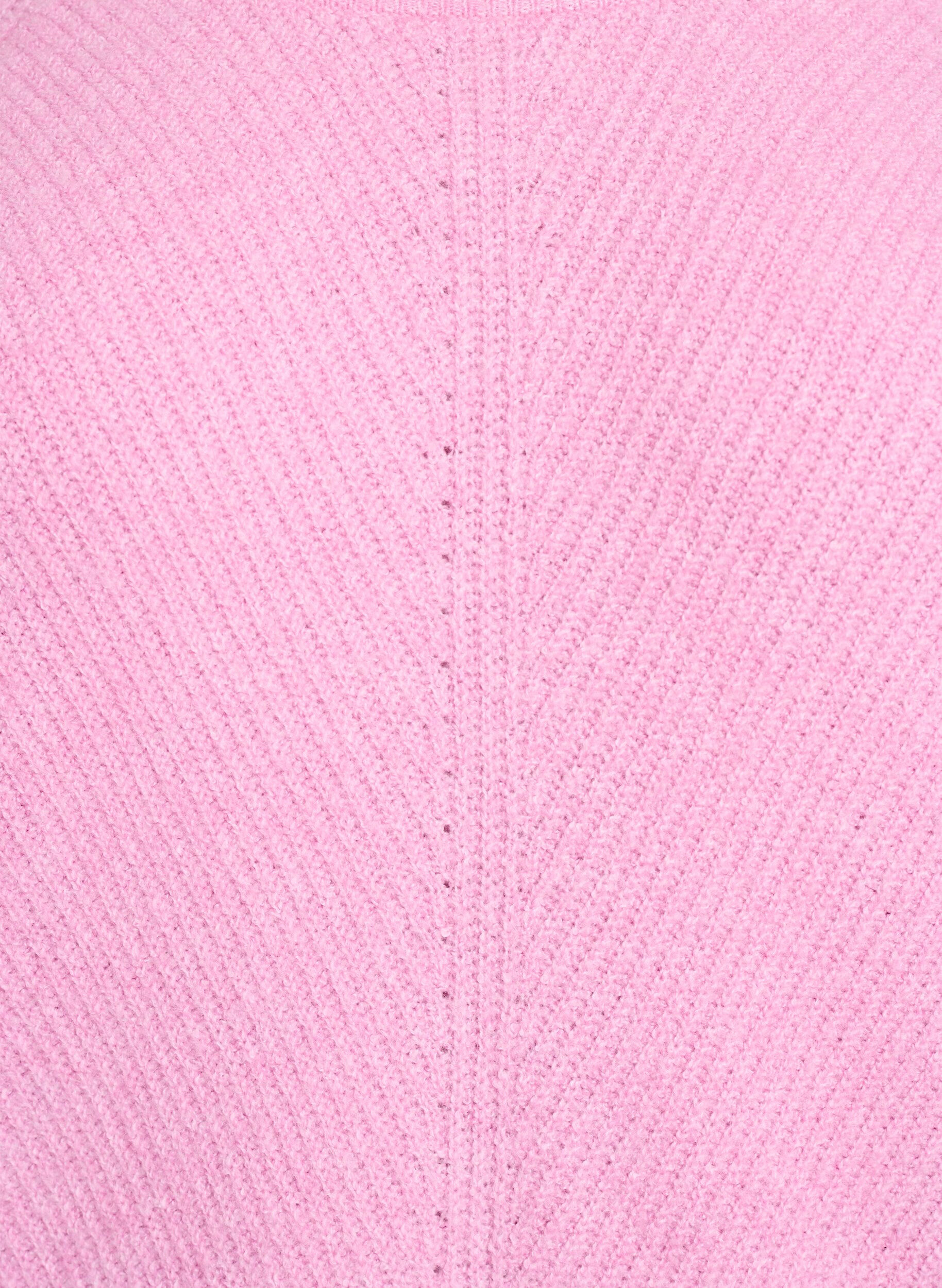 ZizzifashionKnitted jumper with a diagonal pattern and raglan sleeves, Pink, Packshot image number 2