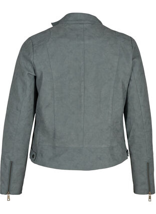 Short faux suede jacket, Dark Slate, Packshot image number 1