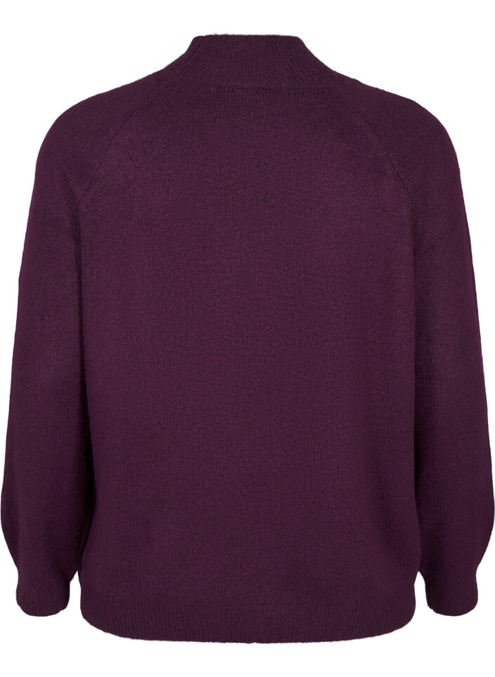 Knitted blouse with bow detail, Potent P. Black Mel., Packshot image number 1