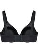 Moulded bra with striped mesh, Black, Packshot image number 1