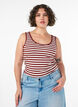 Striped tank top with a rib structure, Red, Model image number 0