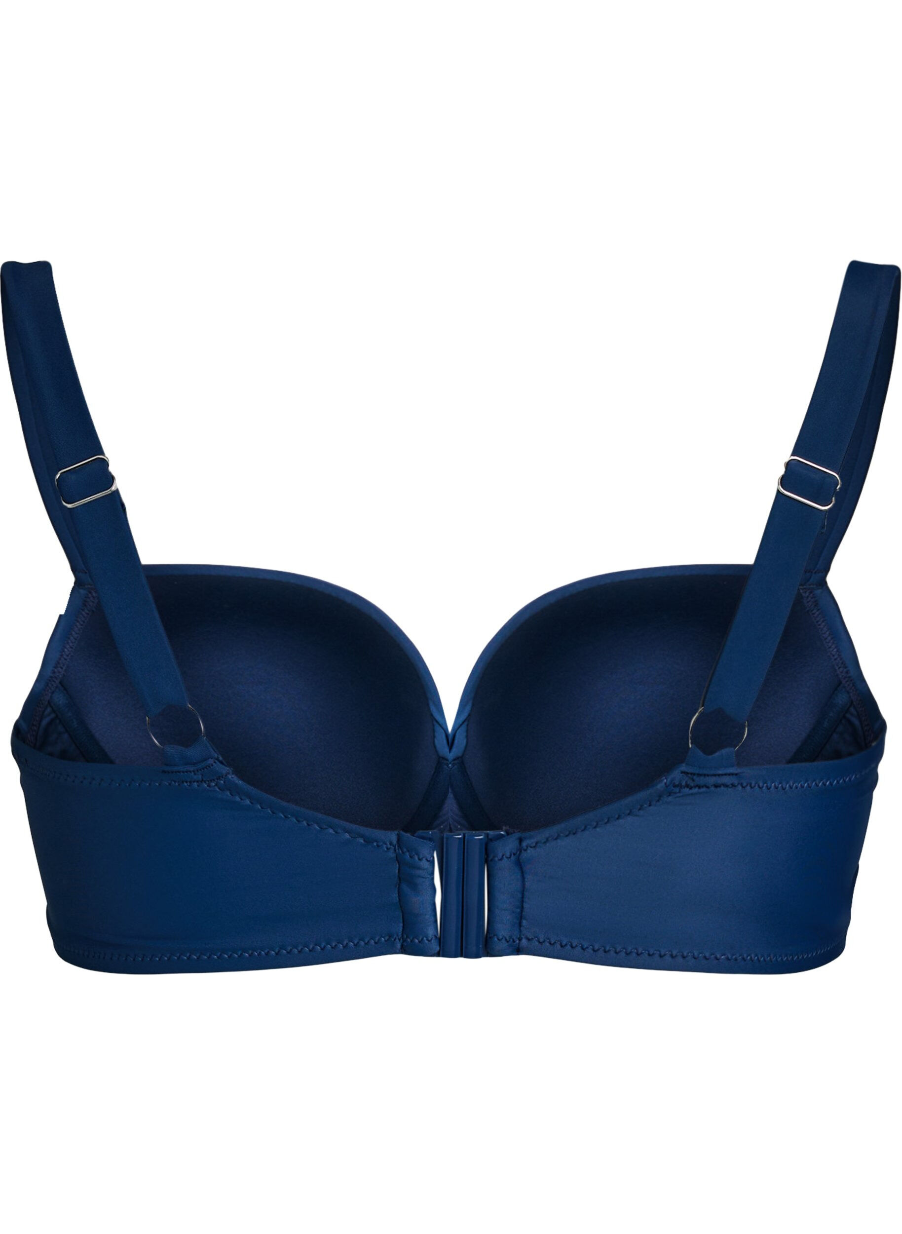 Zizzifashion Bikini top with underwire and draping, Blue, Packshot image number 1