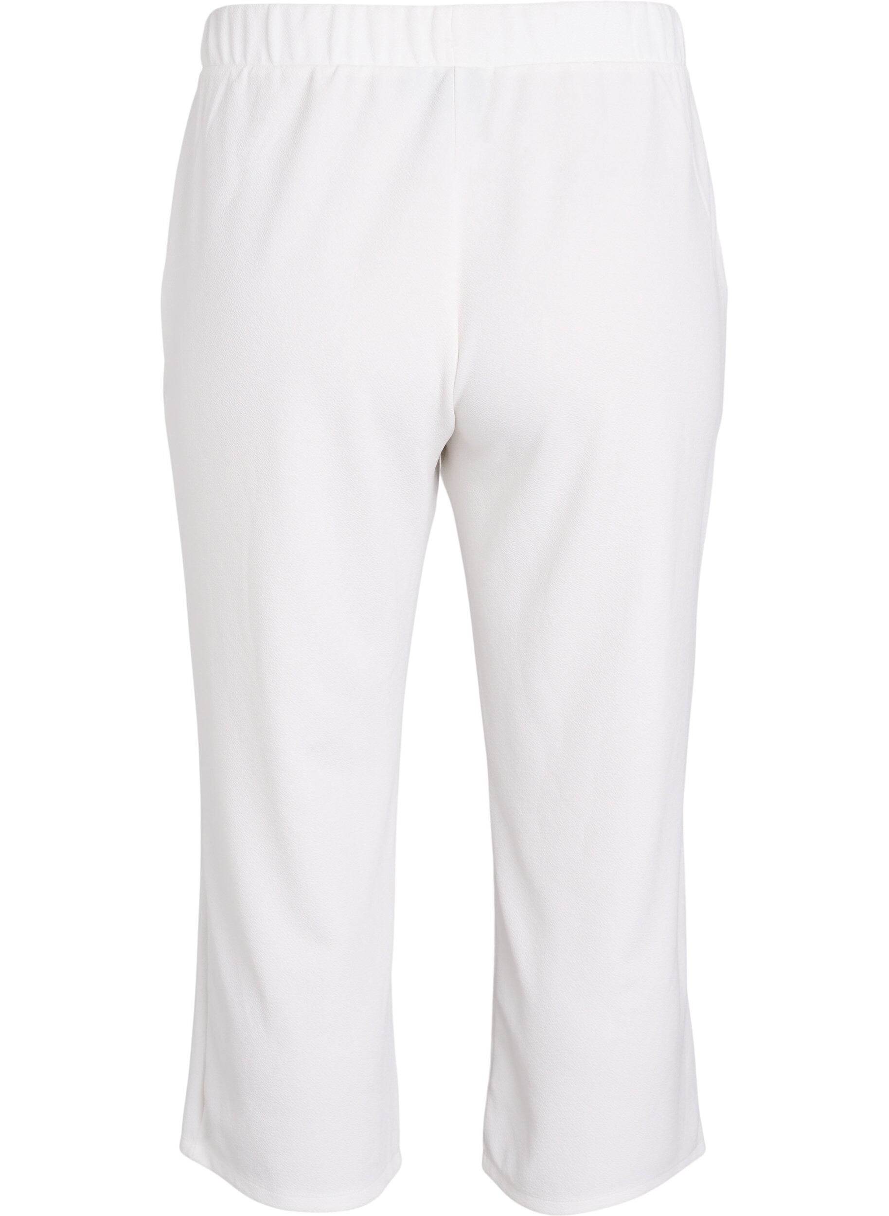 Zizzifashion Loose trousers with 7/8 length, Beige, Packshot image number 1