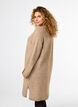 Knitted dress with a round neck and slit, Desert Taupe Mel., Model image number 1