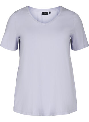 Basic t-shirt with v-neck, Cosmic Sky, Packshot image number 0