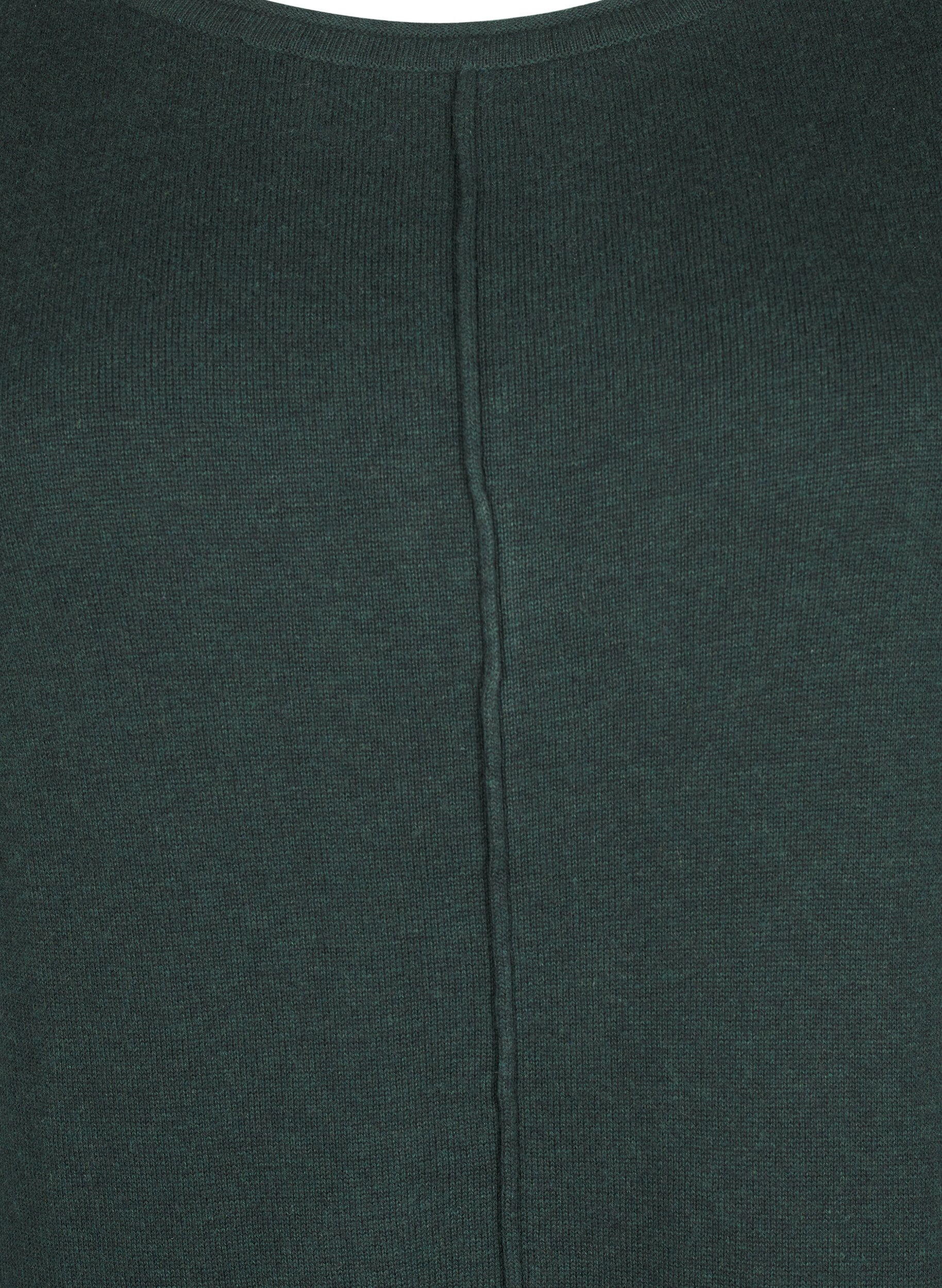 Zizzifashion Knitted dress in cotton-viscose blend, Green, Packshot image number 2