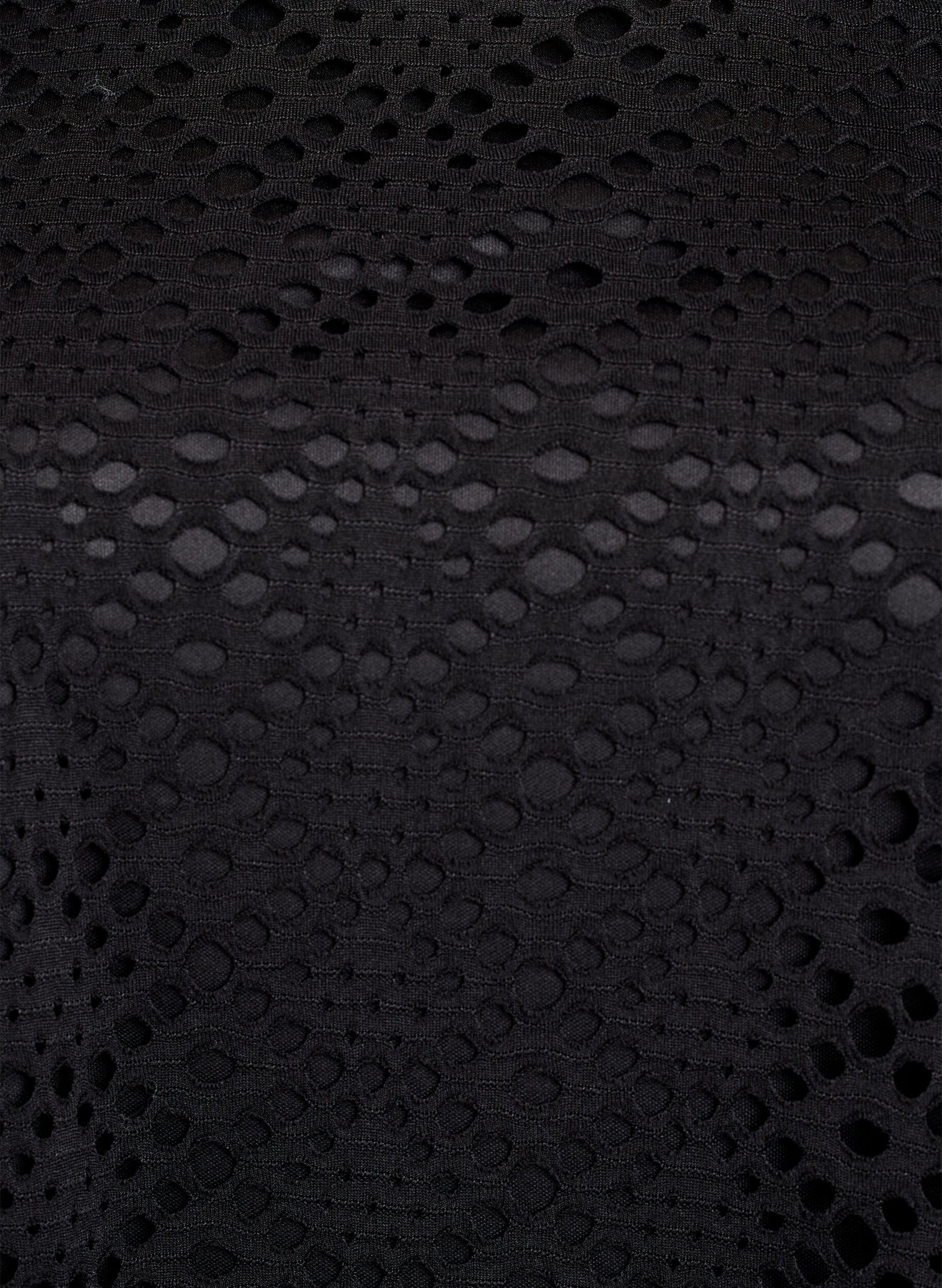 Zizzifashion Knee-length dress with eyelet pattern and short sleeves, Black, Packshot image number 2