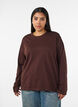Basic t-shirt with long sleeves, Brown, Model image number 0