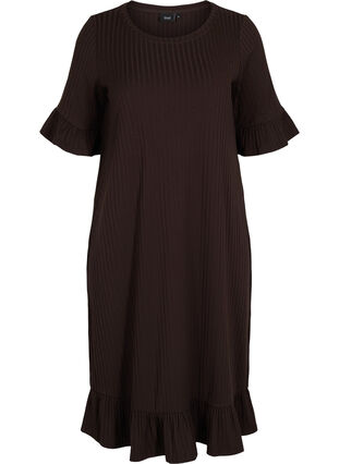 2/4 sleeve ruffle midi dress, Molé, Packshot image number 0