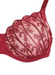 Bra with embroidered lace and moulded cups, Dark Bordeaux, Packshot image number 2