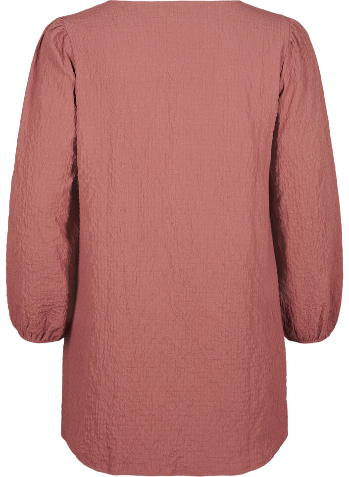 FLASH - Long-sleeved tunic with a round neck, Brown, Packshot image number 1