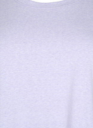 Melange t-shirt with short sleeves, Lavender Mél, Packshot image number 2