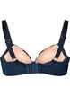 Moulded bra with floral embroidery and draped details, Blue, Packshot image number 1