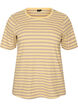 Striped T-shirt with ribbed texture, Yellow, Packshot image number 0