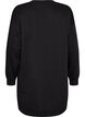 Loose sweatshirt dress with pockets, Black, Packshot image number 1