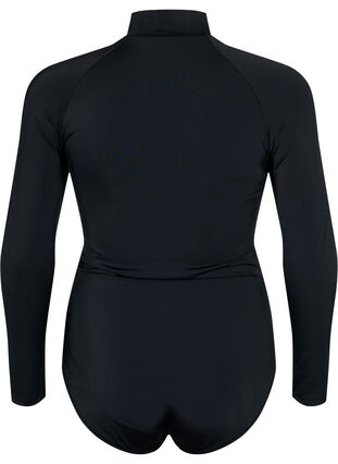 	 Swimsuit with long sleeves, Black, Packshot image number 1