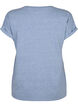 Melange t-shirt with short sleeves, Blue, Packshot image number 1
